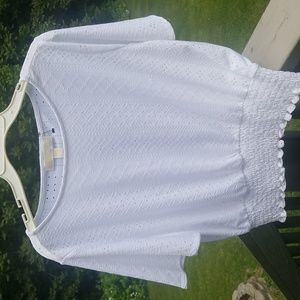 Michael Kors eyelet top M EUC